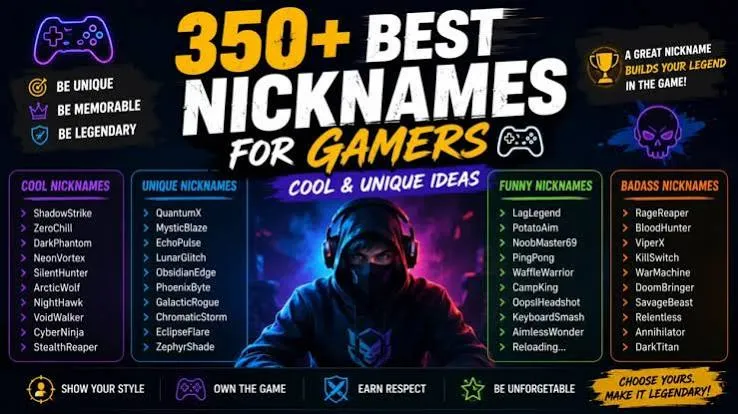 Gamer Nicknames