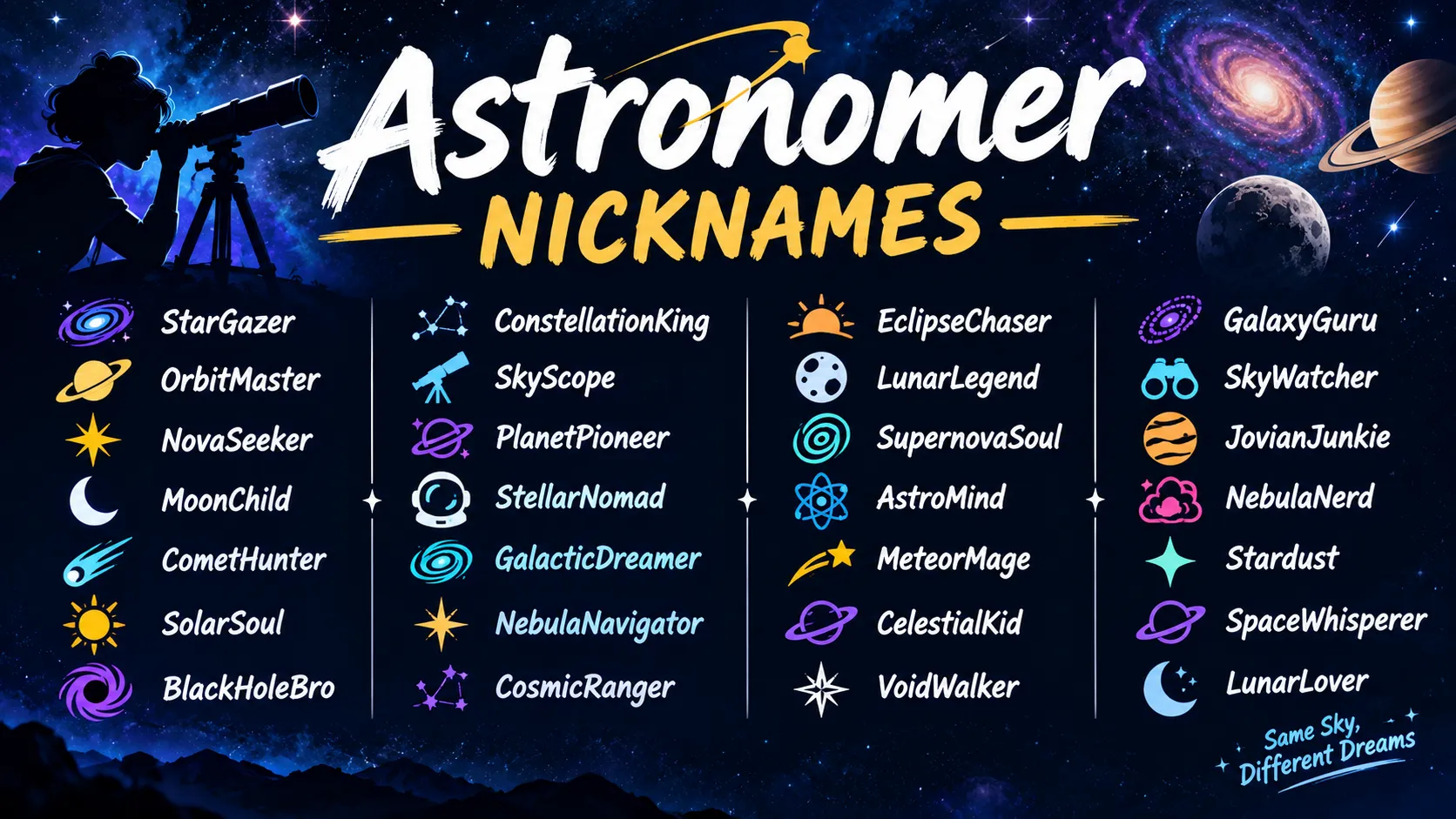 Astronomer Nicknames
