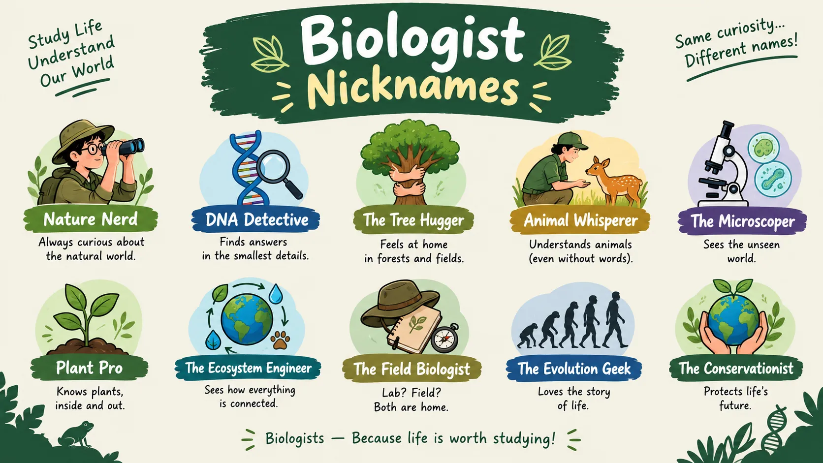 Biologist Nicknames