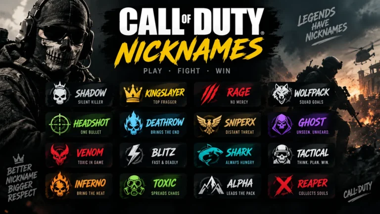 Call Of Duty Nicknames