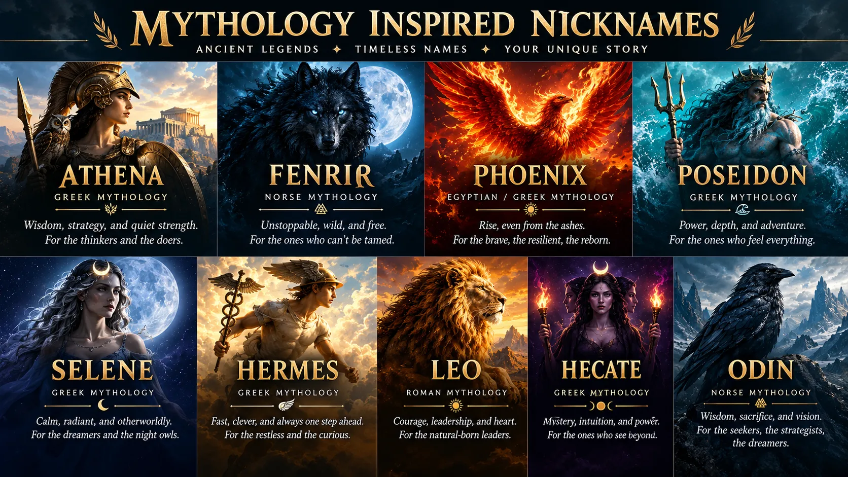 Mythology Inspired Nicknames
